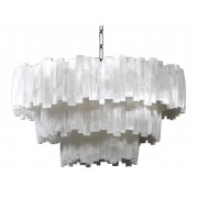 IQ2875 3 TIER ROUND SELENITE CHANDELIER