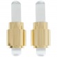 IQ2934 LUCITE GOLD WALL LIGHTS