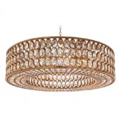 AMAJC-8944 STATELY CRYSTAL GOLD-LEAF PENDANT