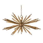 AMAJC-9015 AN ANTIQUE BRASS STARBURST PENDANT