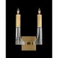 IQ2383 ACRYLIC AND BRASS TWO-LIGHT WALL SCONCE