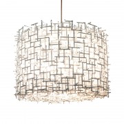 IQ2758 CROSSHATCH DRUM CHANDELIER