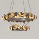 IQ8413 OCHRE EUCALYPTUS DOUBLE TIER CHANDELIER
