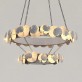 IQ8413 OCHRE EUCALYPTUS DOUBLE TIER CHANDELIER