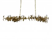 IQ8415 EUCALYPTUS LEAF BRASS CHANDELIER