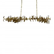 IQ8415 EUCALYPTUS LEAF BRASS CHANDELIER