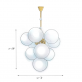 RUFUS GLASS GLOBE CHANDELIER