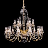 IQ3192 18 LIGHT GOLD BRASS CHANDELIER