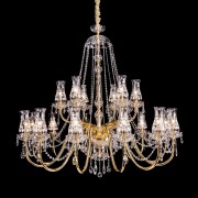 IQ3192 18 LIGHT GOLD BRASS CHANDELIER